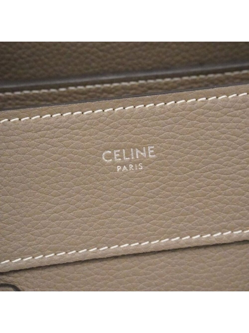 Celine Handbag Langue Leather Gray Silver - Picture 5 of 9